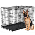 48 Inch Double-Door Dog Crate with Divider V14451