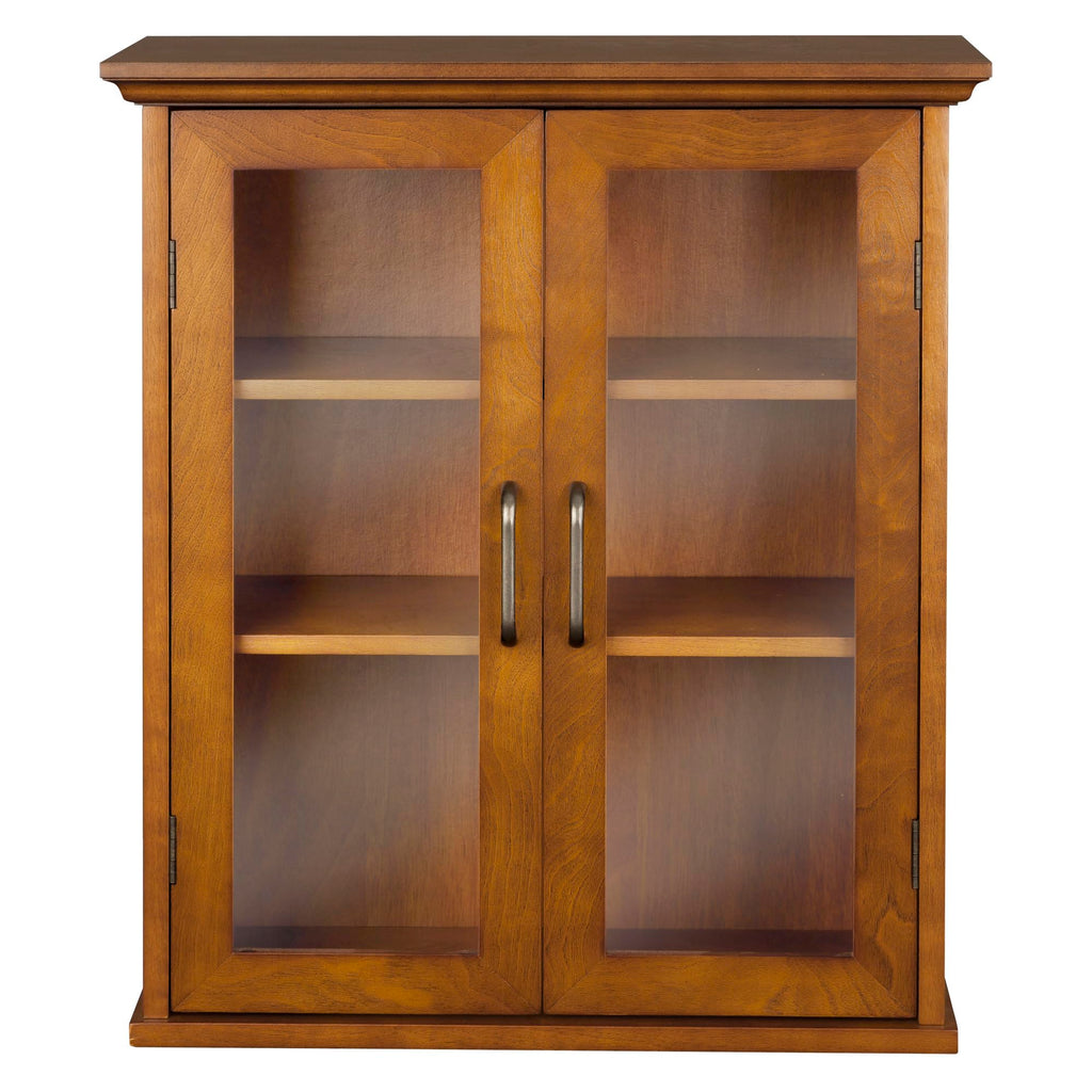 Wooden Over The Toilet Bathroom Medicine Cabinet with 2 Adjustable Shelves I553589
