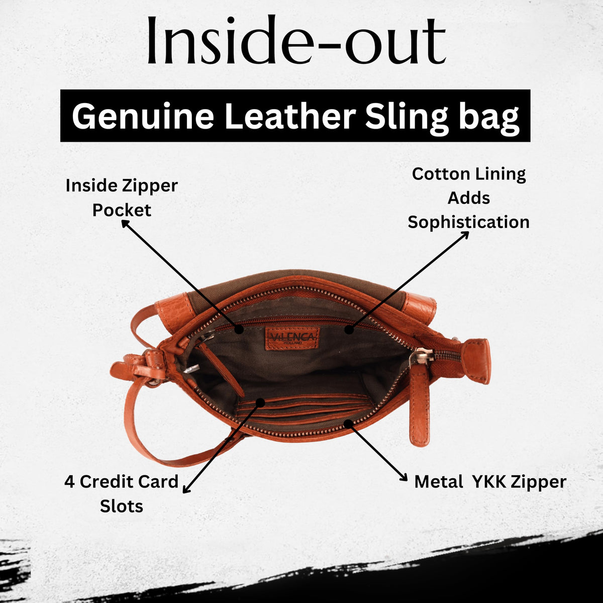 Italian Leather Small Crossbody Sling Bag Y879243