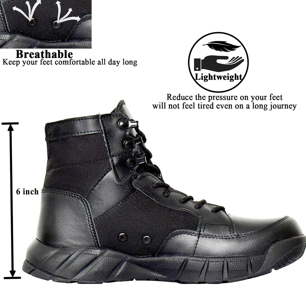 6 Inch Lightweight Tactical Combat Boots Coyote Military Hiking Shoes L160134