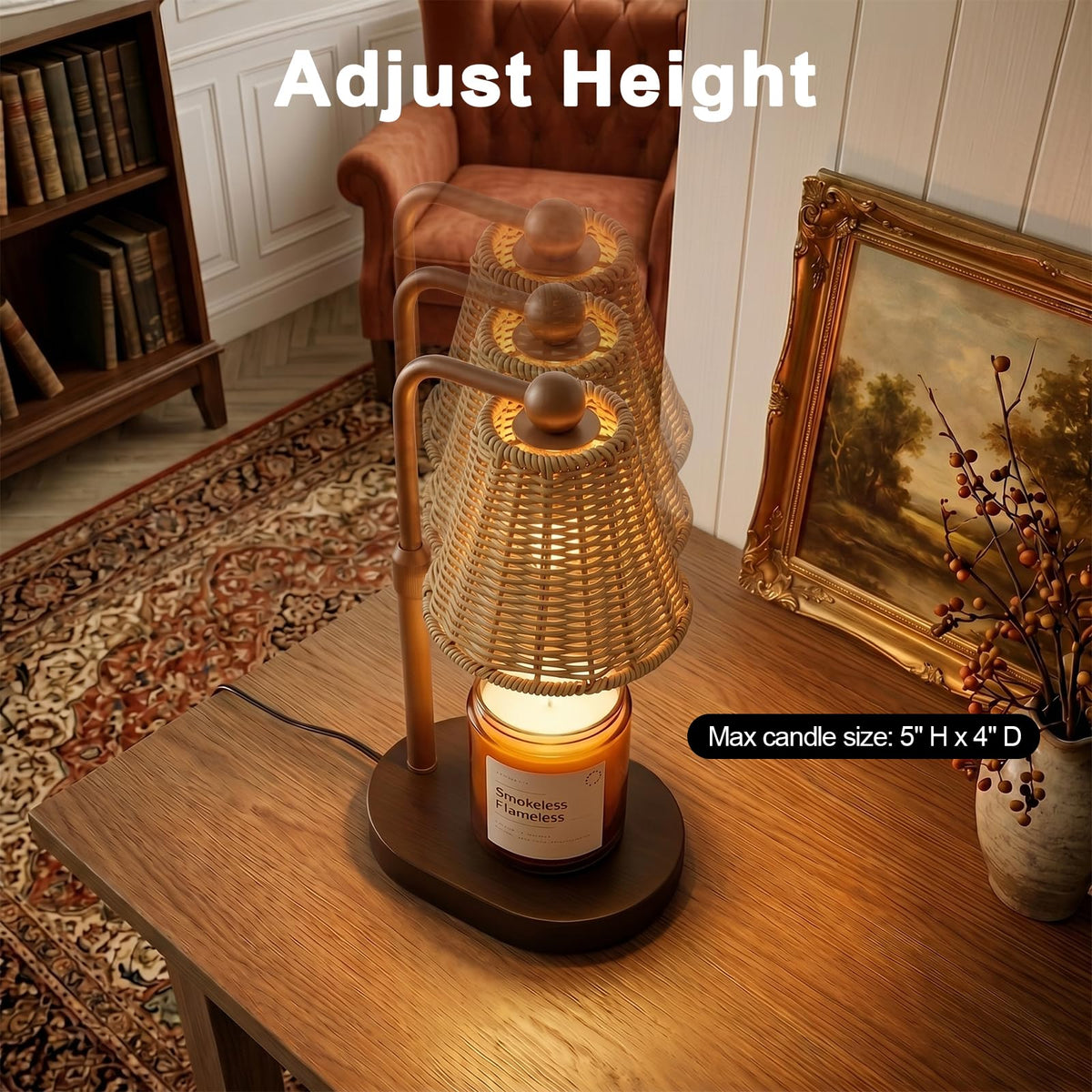 Candle Warmer Lamp with Timer, Brown L915