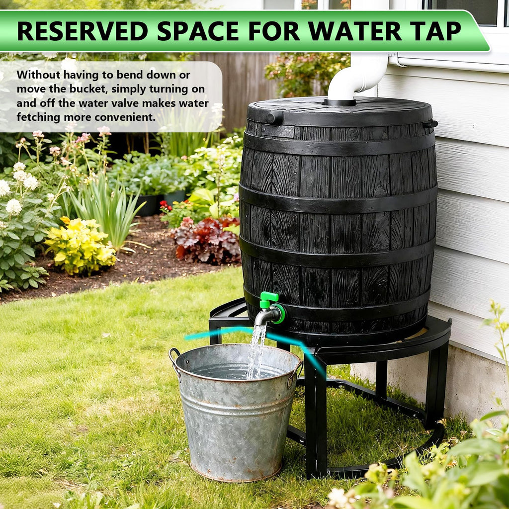 Heavy-Duty Stainless Steel Rain Barrel Stand U458926