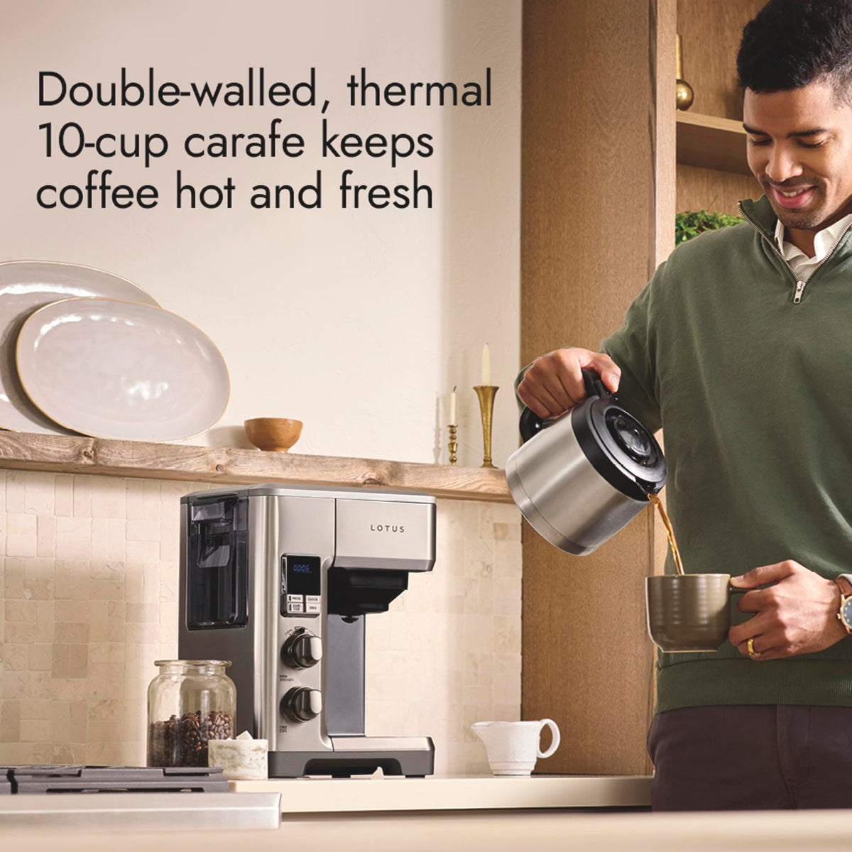 Programmable 10-Cup Stainless Steel Coffee Maker I743