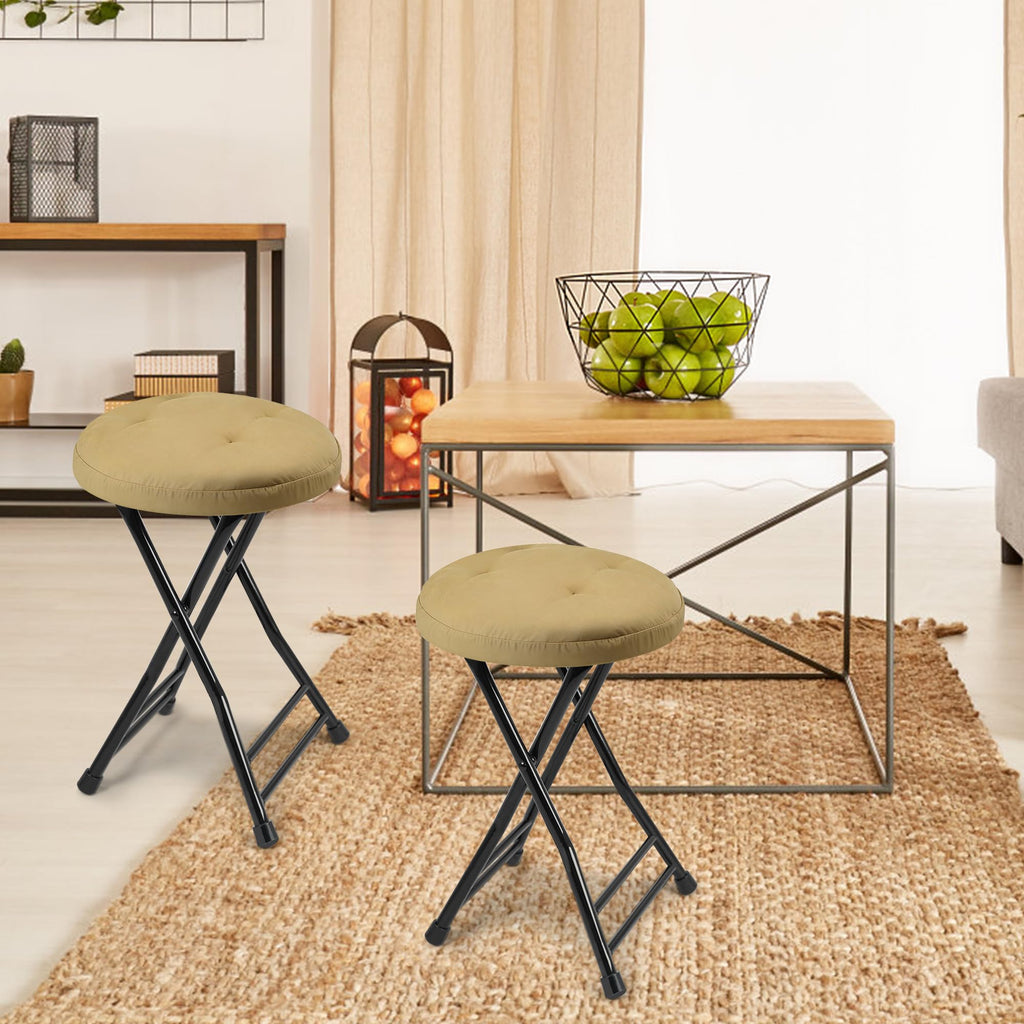 Folding Stool with 2 Pack Seat Cushion U35589