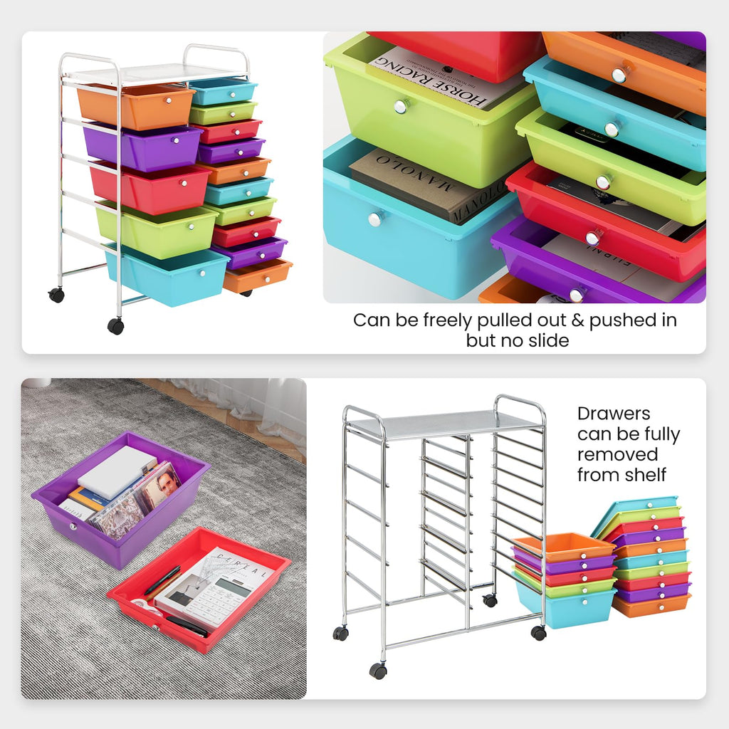 15 Drawer Rolling Storage Cart U278