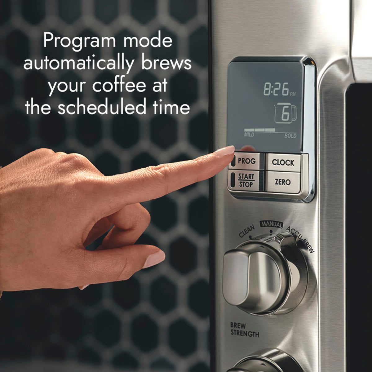 Programmable 10-Cup Stainless Steel Coffee Maker I743