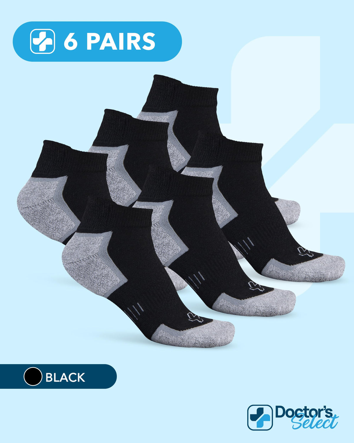 Bamboo Viscose Diabetic Socks 6 Pairs M26695