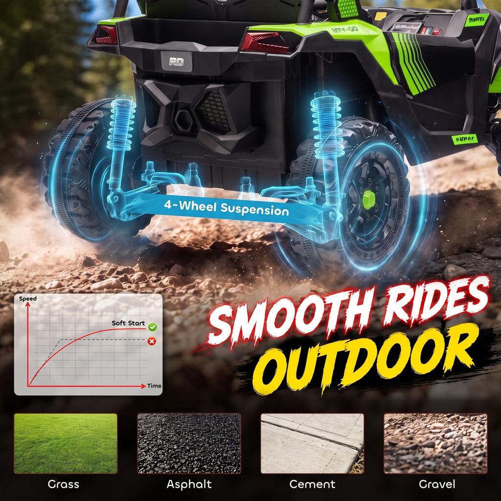 24V 2 Seater Ride On Truck Car Green J45688