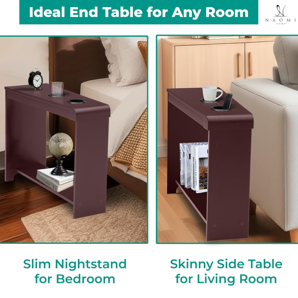 Cherry Nightstand with Charging Station V74743