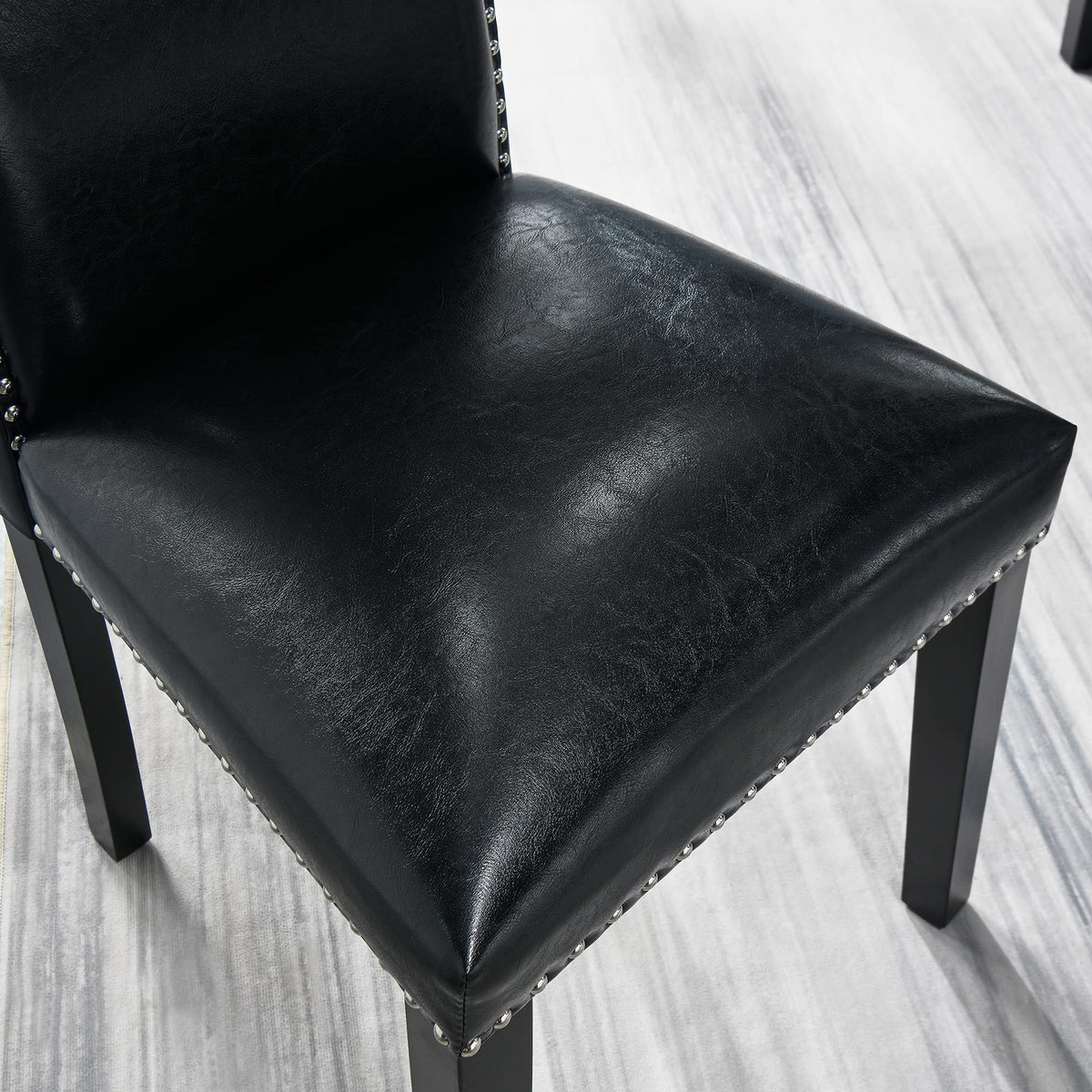 Set of 2 Faux Leather Upholstered Dining Chairs Z1758