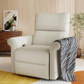 Fabric Light Gray Swivel Rocker Recliner Chair G32792