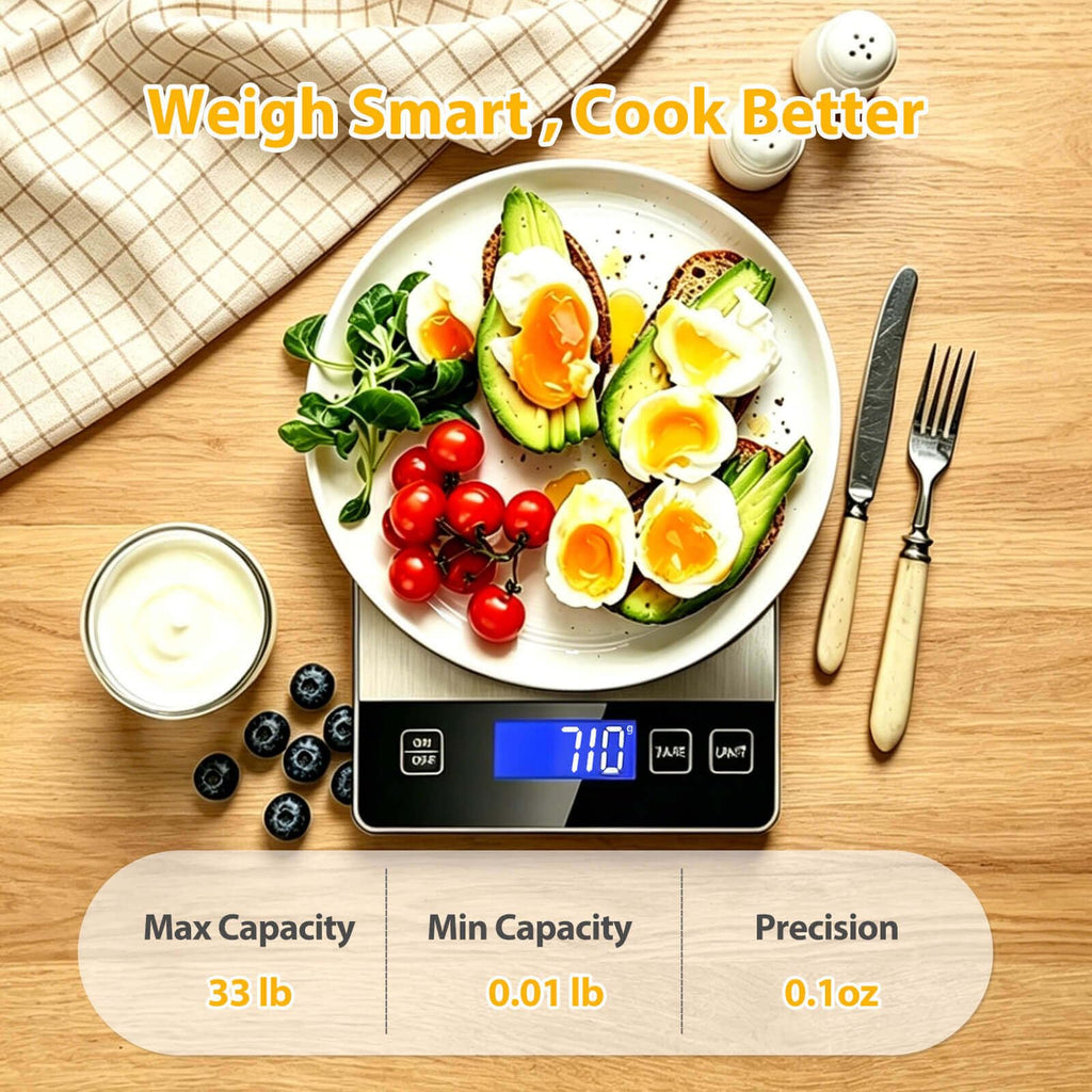 33lb Digital Stainless Steel Food Scale M8757