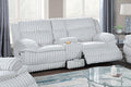 Light Gray Corduroy Loveseat Recliner with Console Drawer Y83564