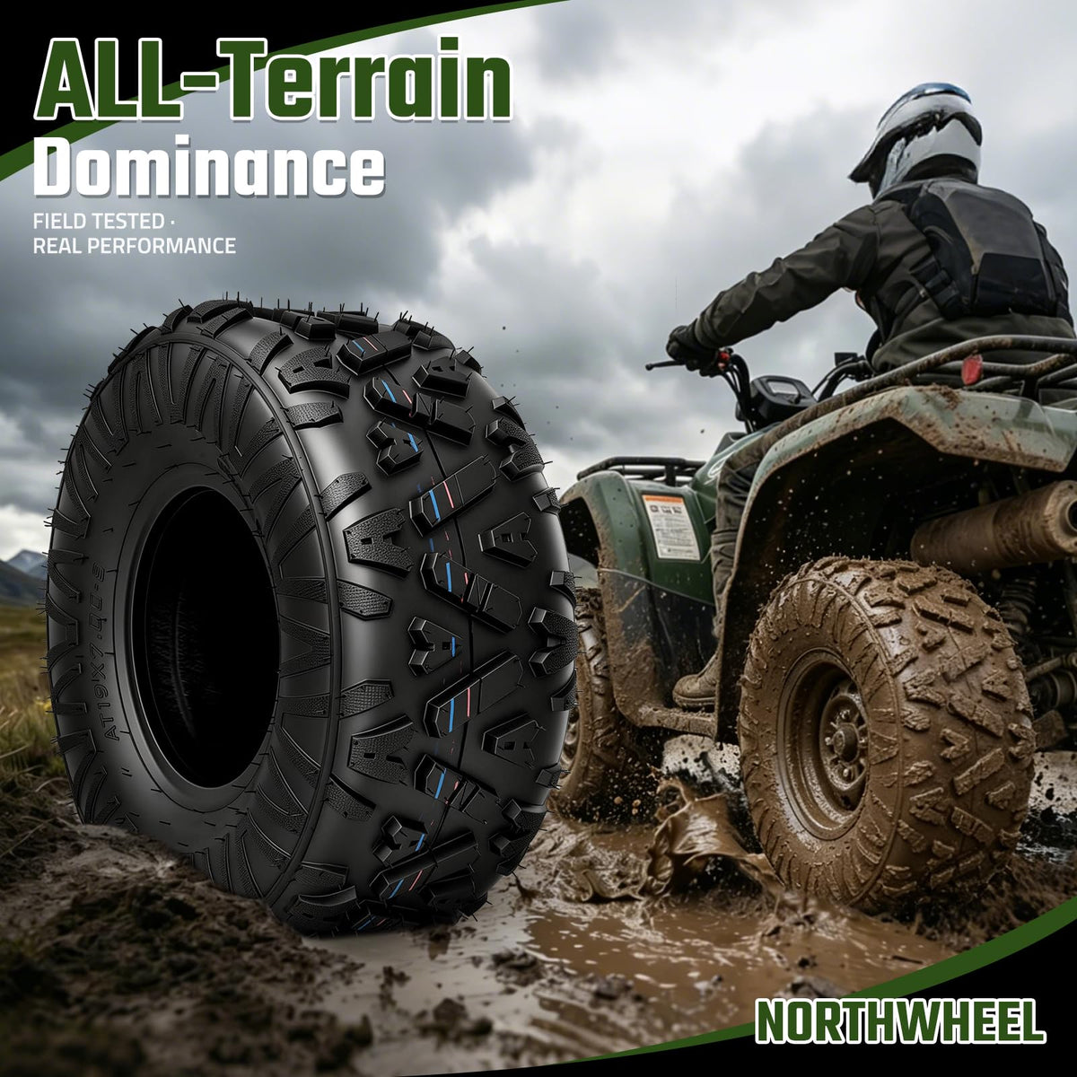 19x7-8 All Terrain Tubeless Set of 2 Tires C621714