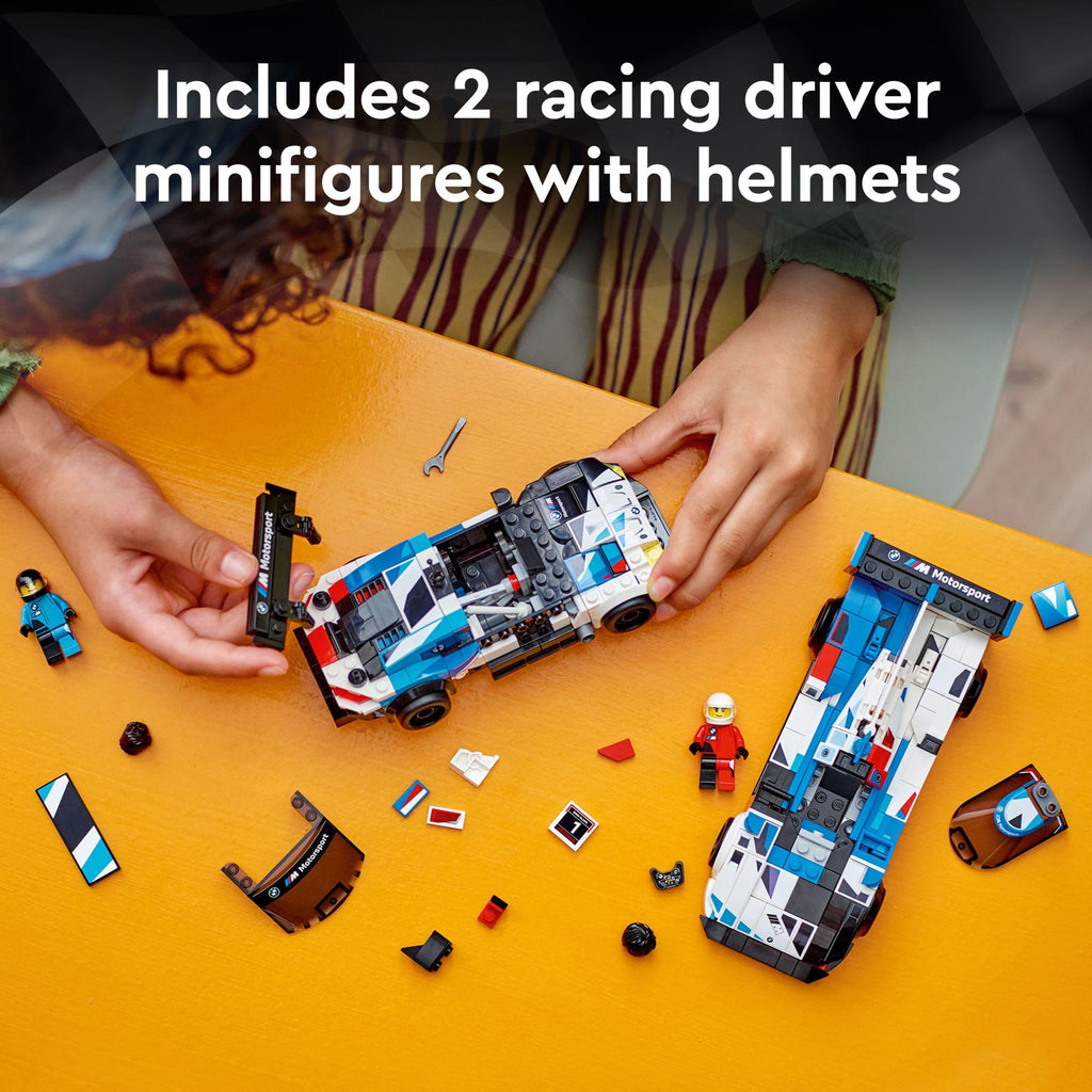 Buildable Race Car Toy Set with 2 Models and 2 Minifigures W363