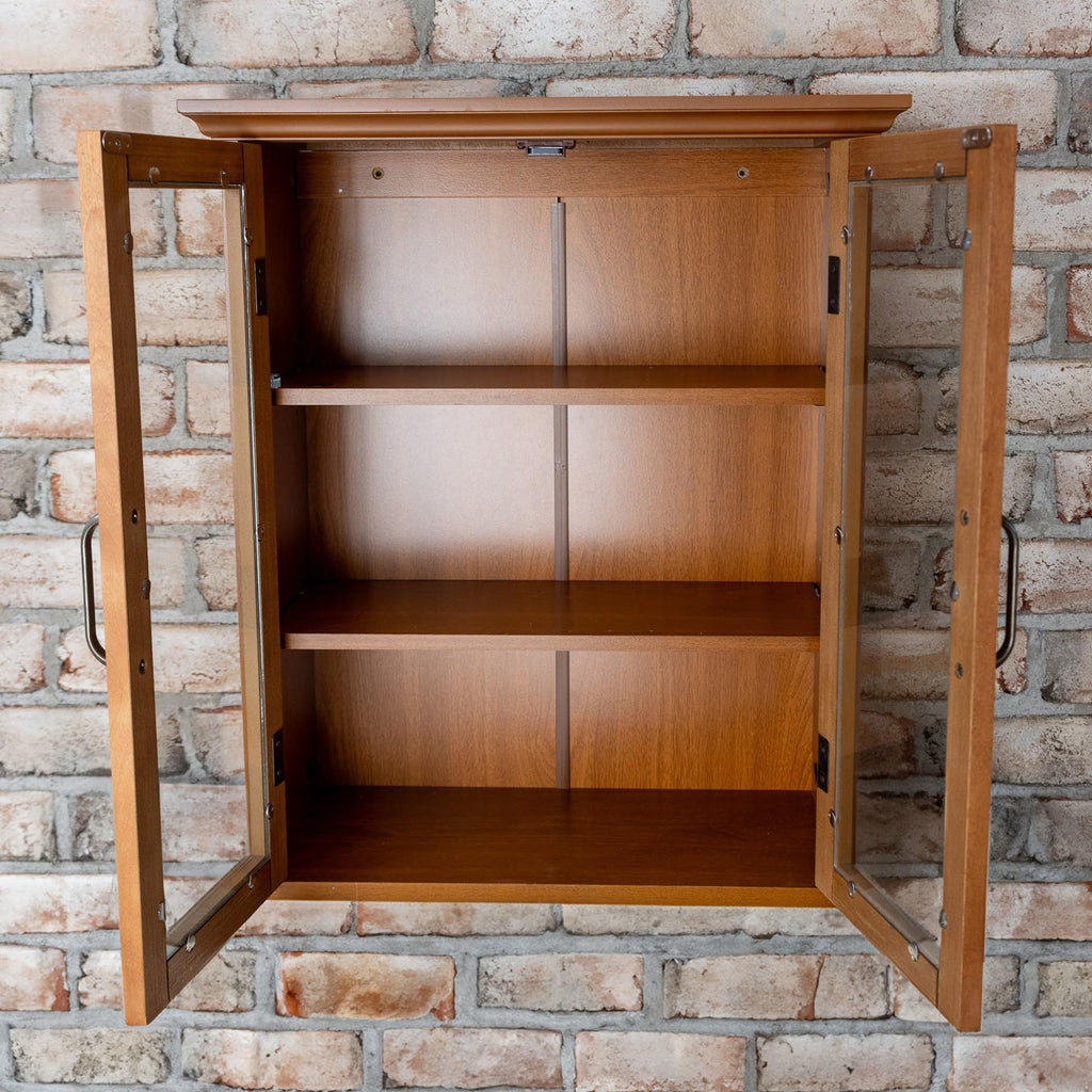 Wooden Over The Toilet Bathroom Medicine Cabinet with 2 Adjustable Shelves I553589