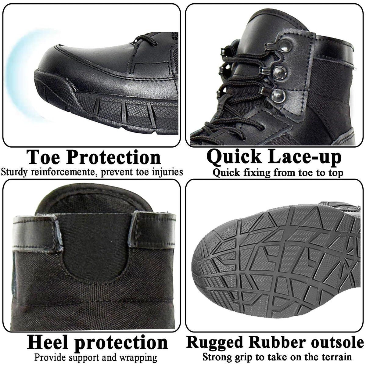 6 Inch Lightweight Tactical Combat Boots Coyote Military Hiking Shoes L160134