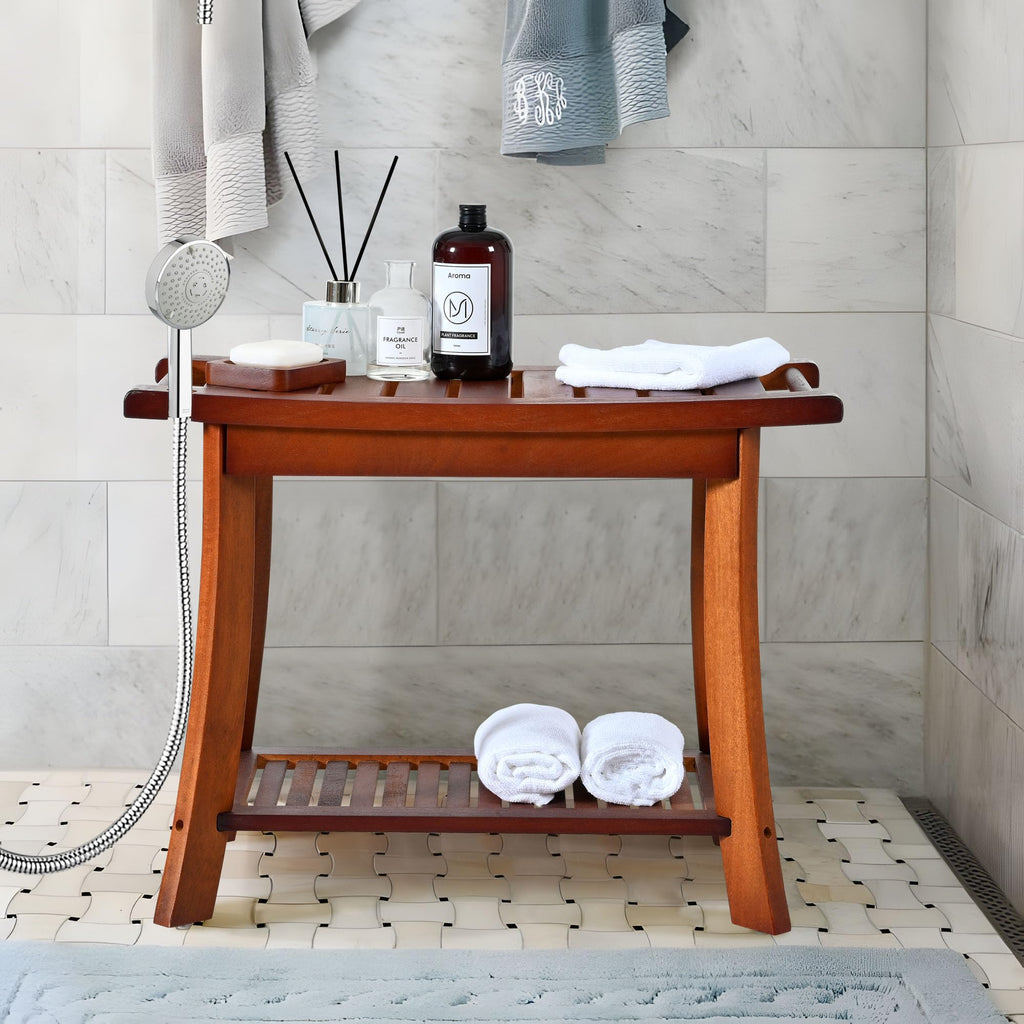 24" 2-Tier Teak Shower Bench L61239