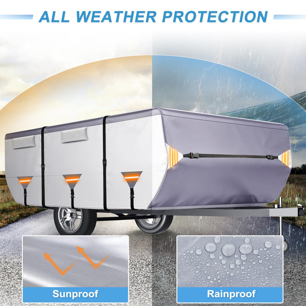 14ft-16ft Waterproof Oxford Pop-Up Camper Cover K944272