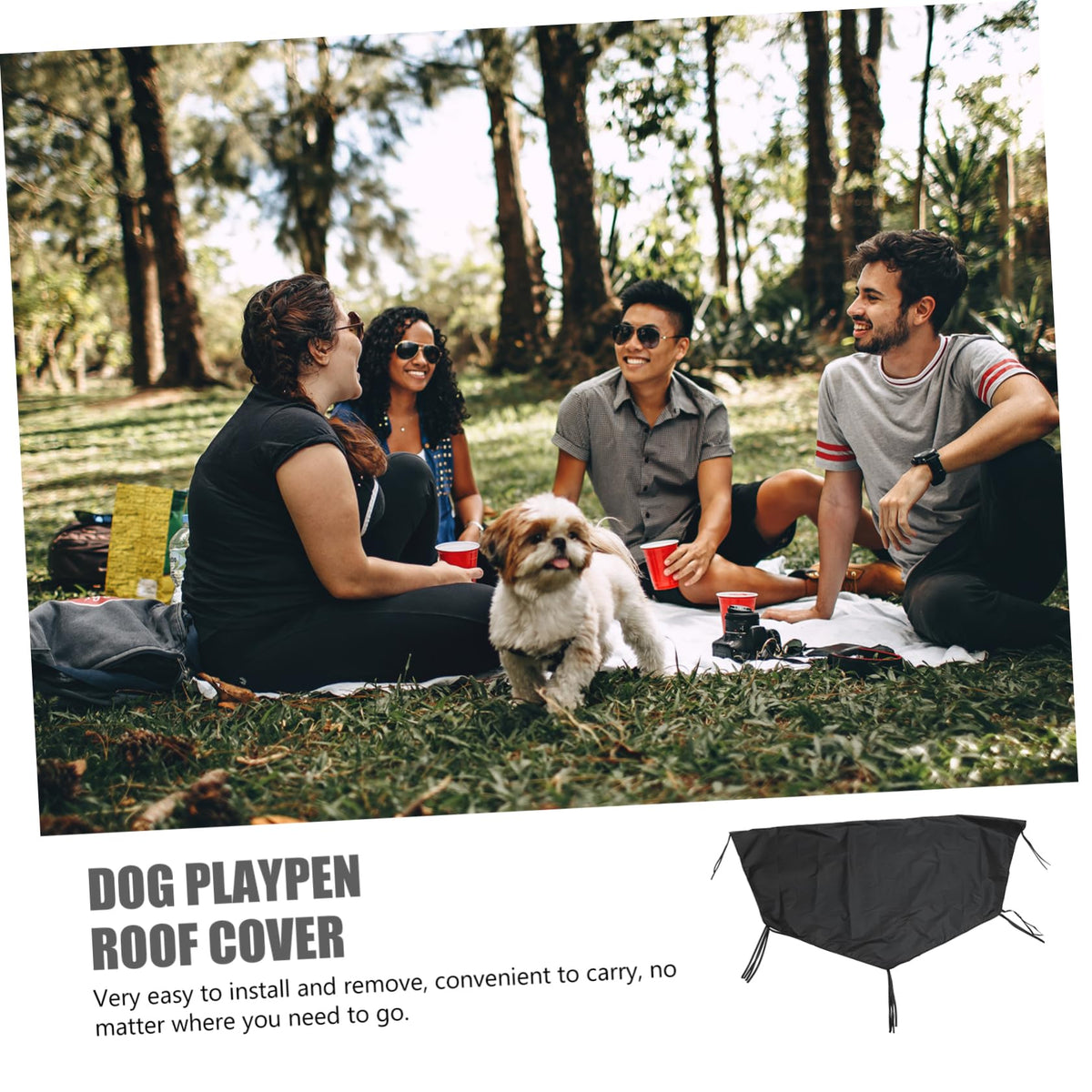 Waterproof Dog Pen Roof Cover 210D Oxford Cloth I8175