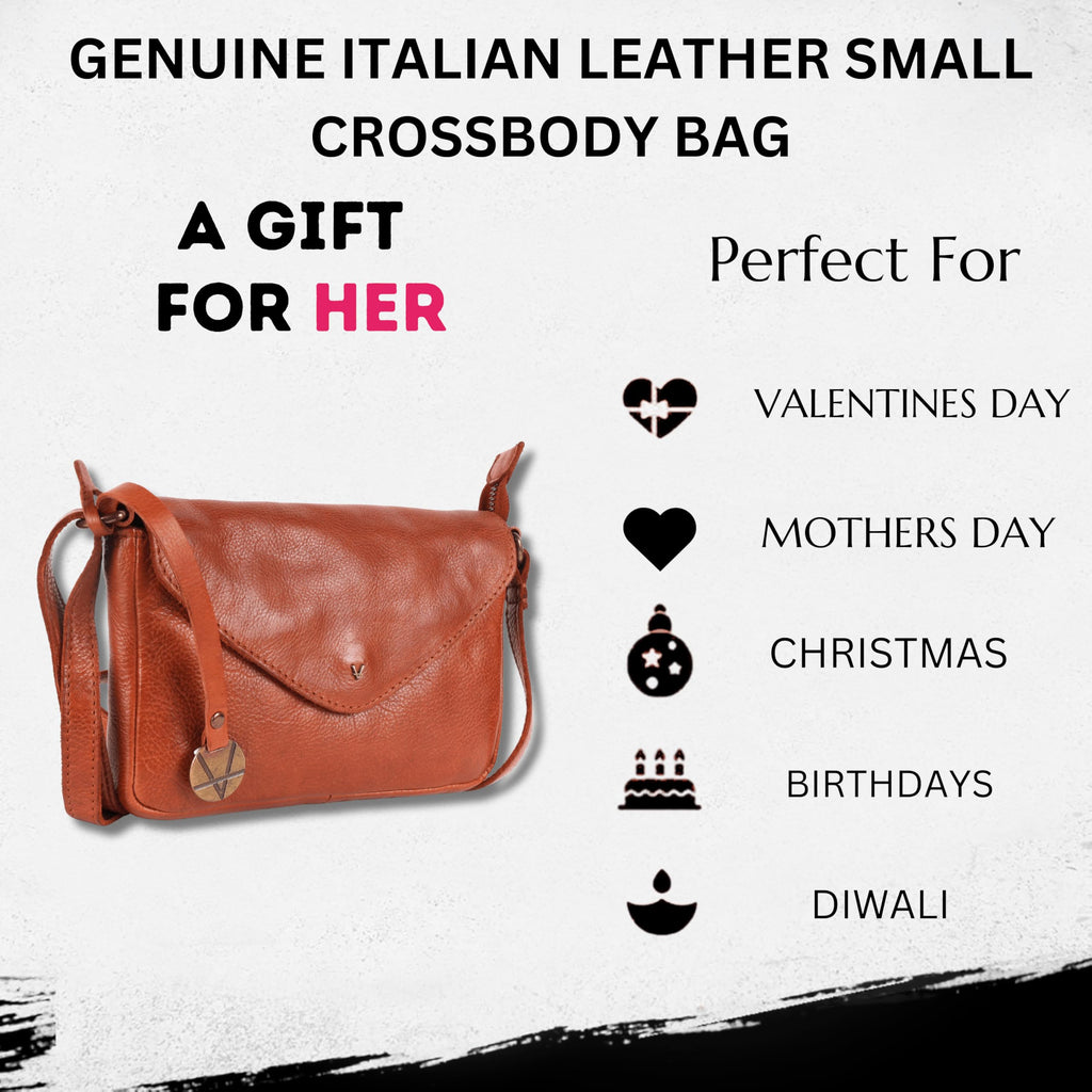 Italian Leather Small Crossbody Sling Bag Y879243
