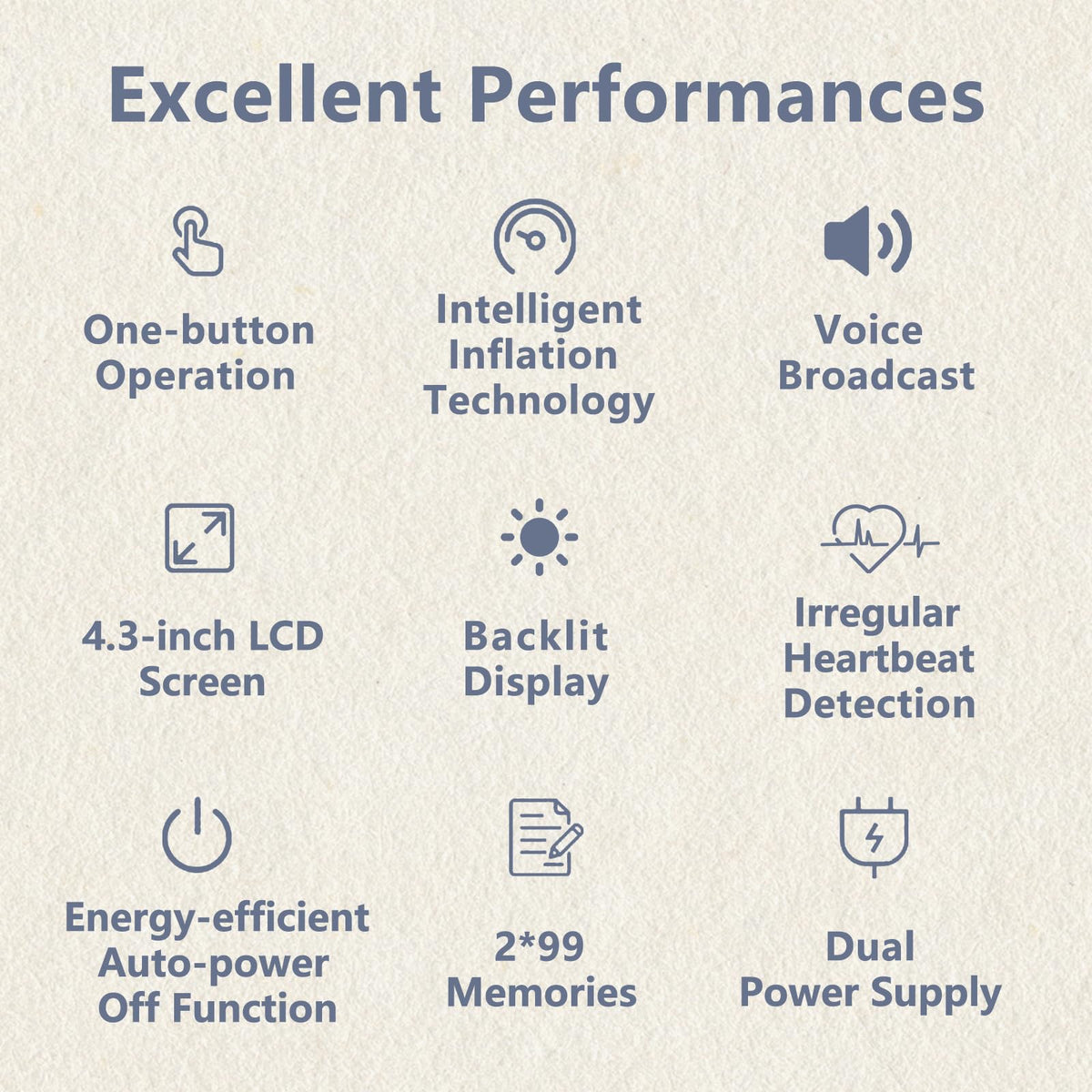Upper Arm Blood Pressure Monitor, Automatic Digital with Voice Broadcast & Irregular Heartbeat Detection, Backlit LED Display, Adjustable Cuff 8.66-16.5'', 2x99 Memory & Guest Mode, AAA & Type-C I718