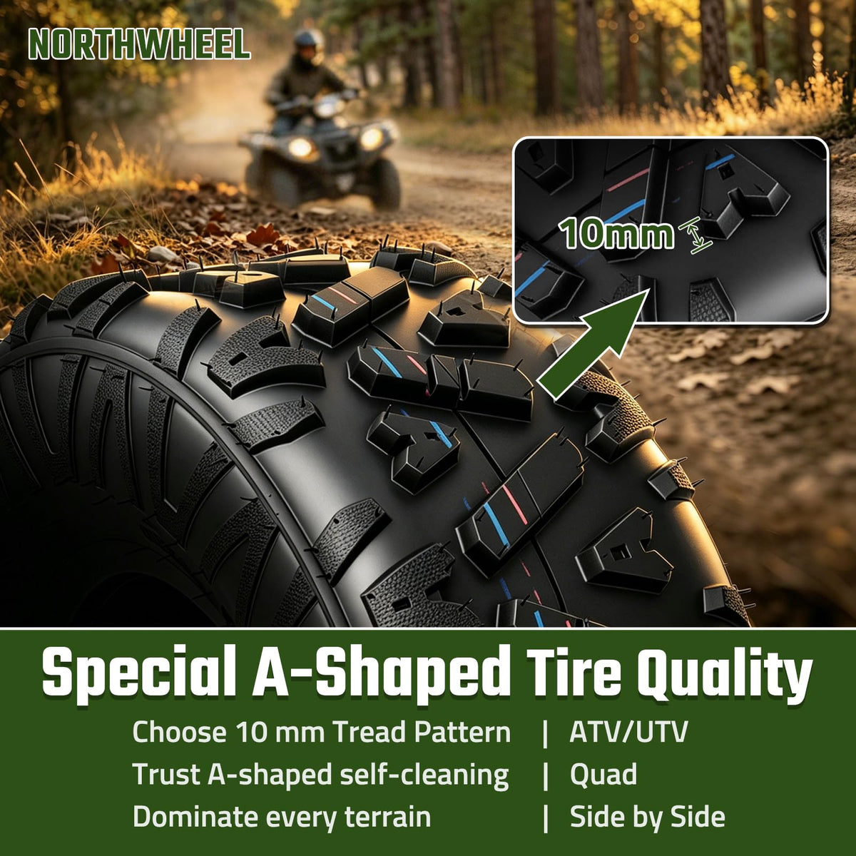 19x7-8 All Terrain Tubeless Set of 2 Tires C621714