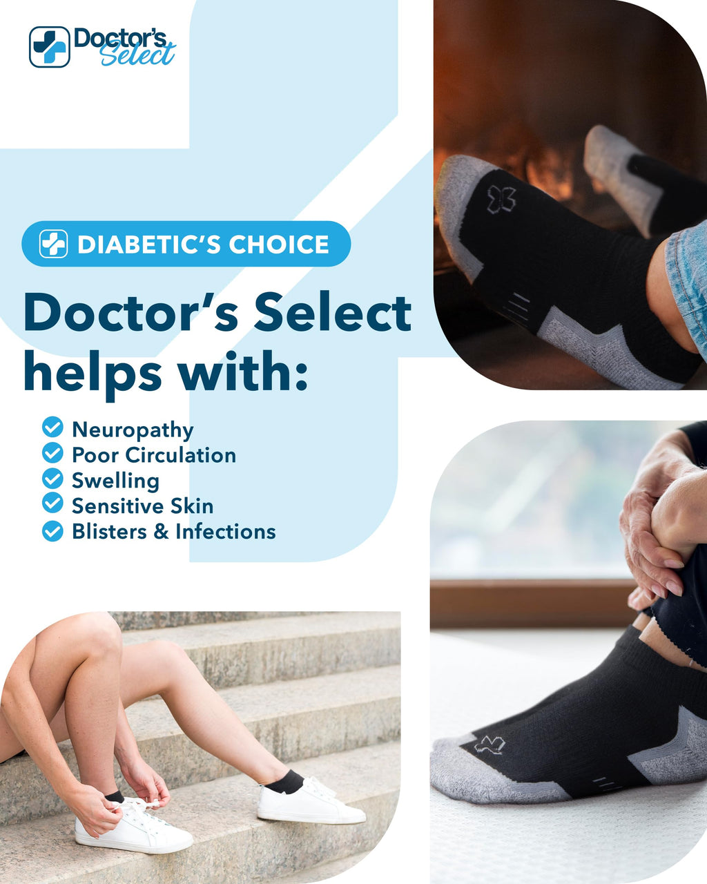 Bamboo Viscose Diabetic Socks 6 Pairs M26695