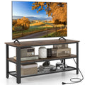 Small 3-Tier TV Stand with Power Outlets and USB Ports A107337