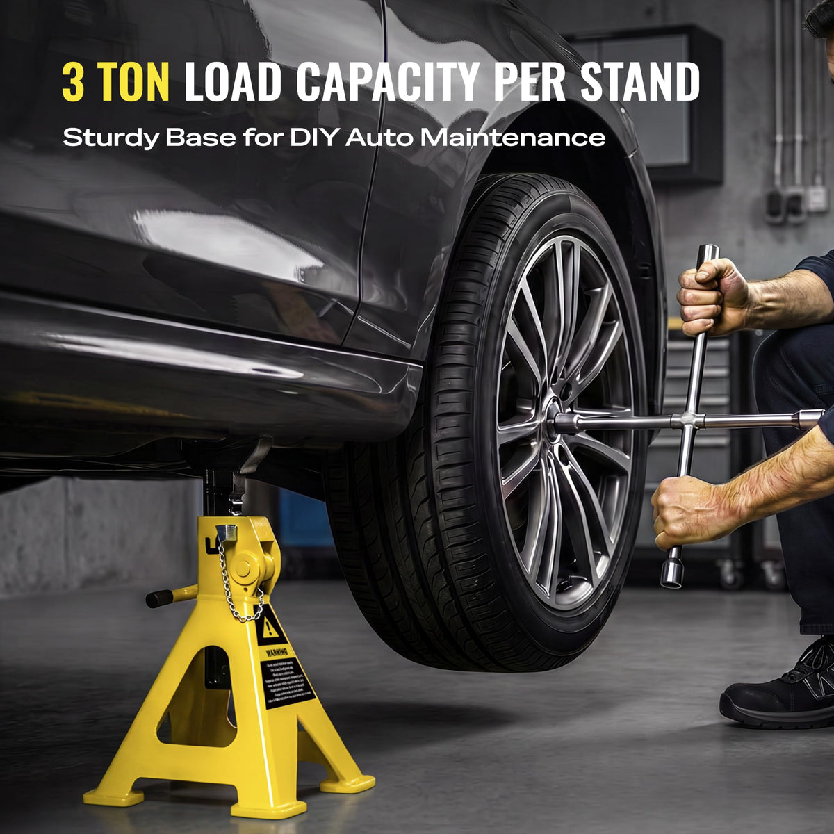 3 Ton Heavy Duty Jack Stands 1 Pair Y657