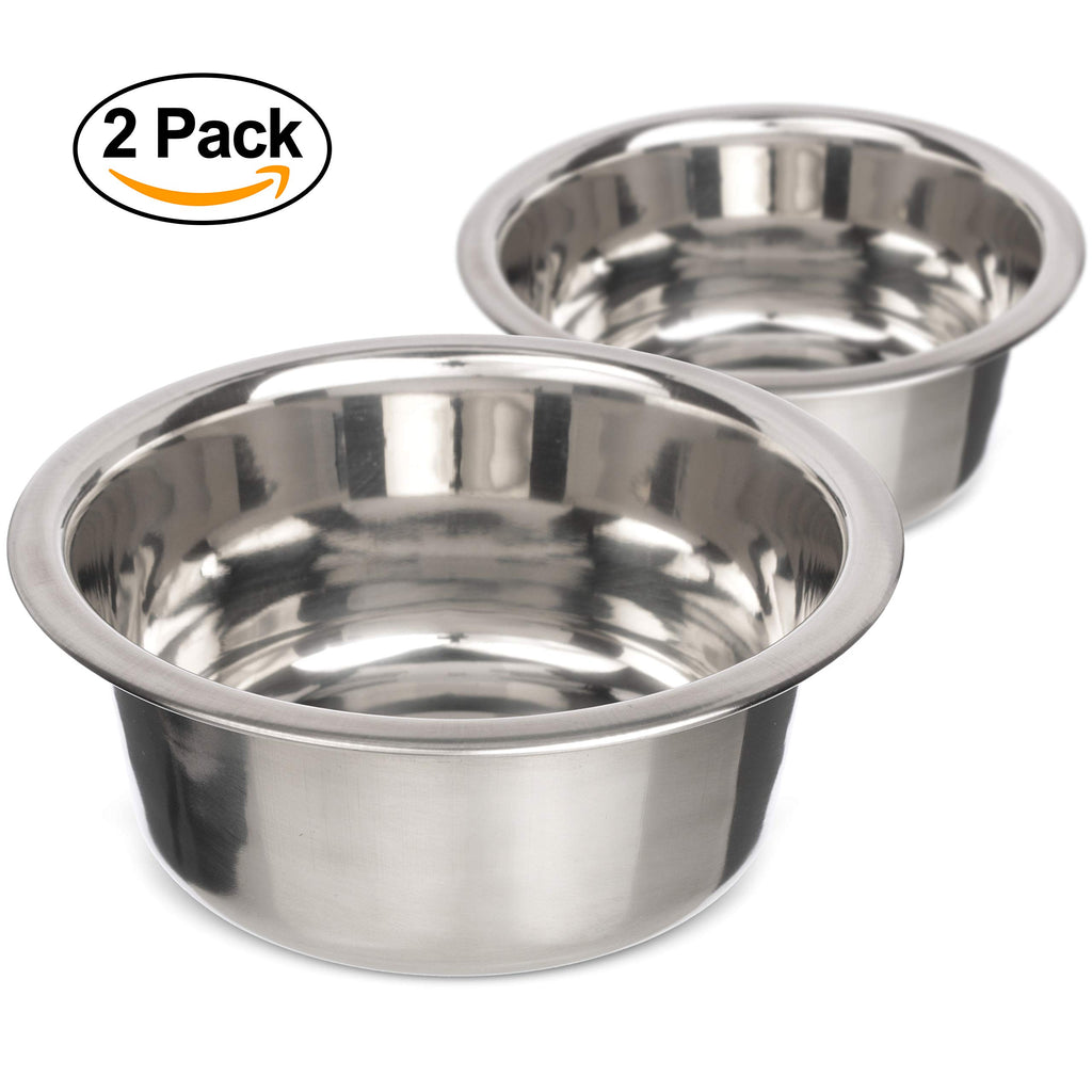 2.2 Cup Stainless Steel Dog Bowls Set of 2 A66310