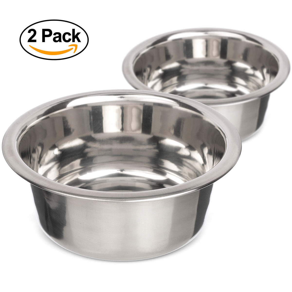 2.2 Cup Stainless Steel Dog Bowls Set of 2 A66310