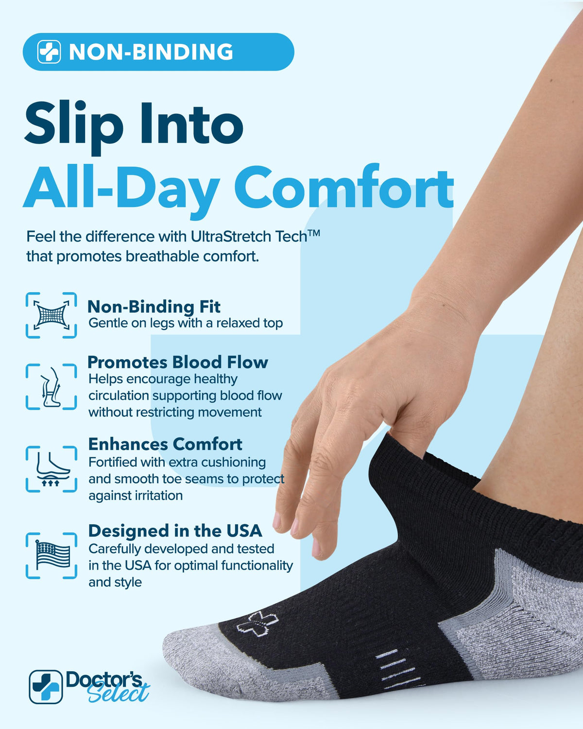Bamboo Viscose Diabetic Socks 6 Pairs M26695