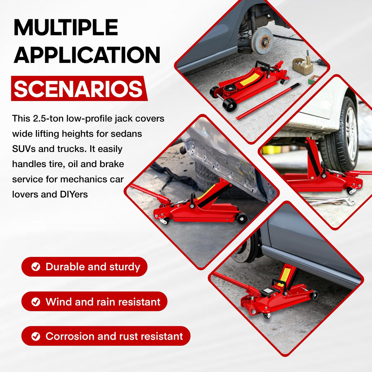 2.5 Ton Low-Profile Hydraulic Floor Jack V607201