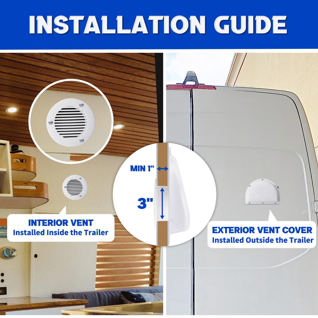 RV Vent Covers with Mounting Hardware H33277