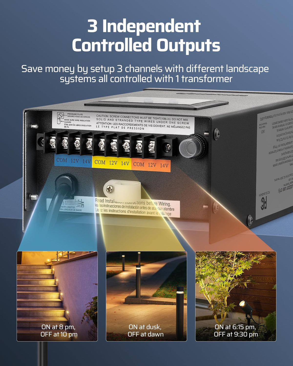 200W Wi-Fi Low Voltage Landscape Transformer S3135