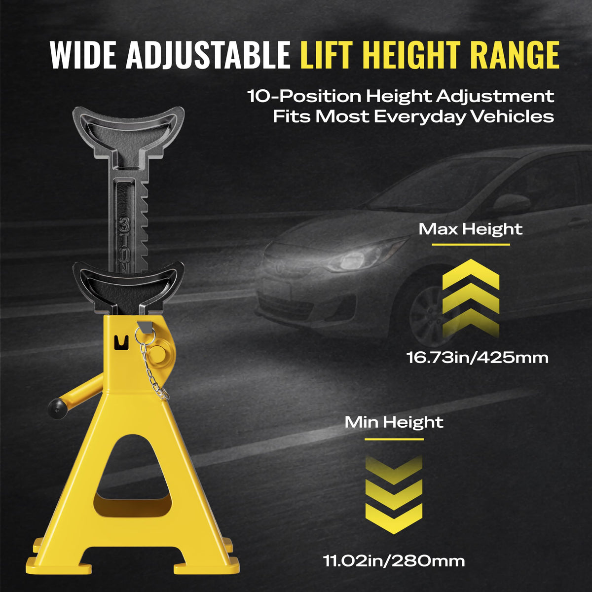 3 Ton Heavy Duty Jack Stands 1 Pair Y657