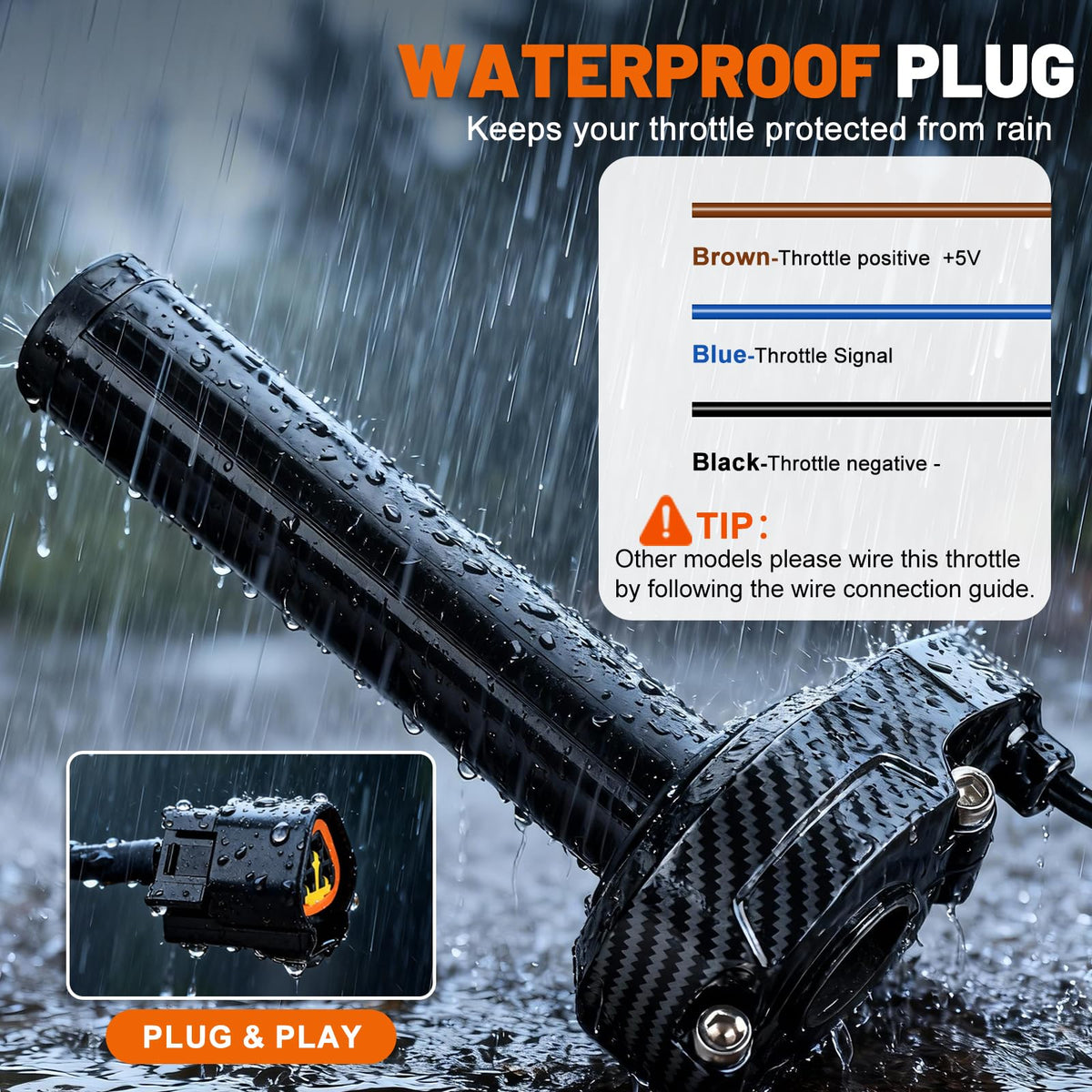 Waterproof Twist Throttle Kit for Electric Dirt Bike H38733