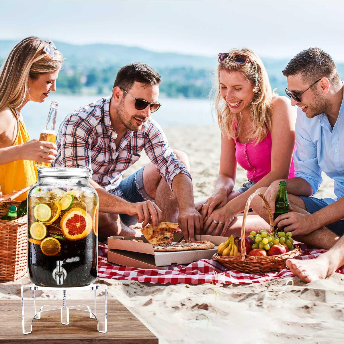 Acrylic Beverage Dispenser Stand I967872