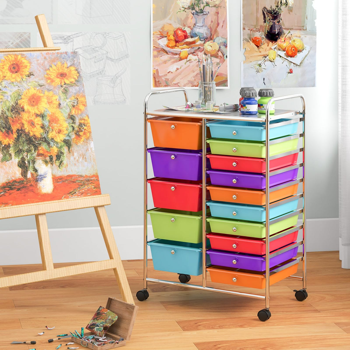 15 Drawer Rolling Storage Cart U278