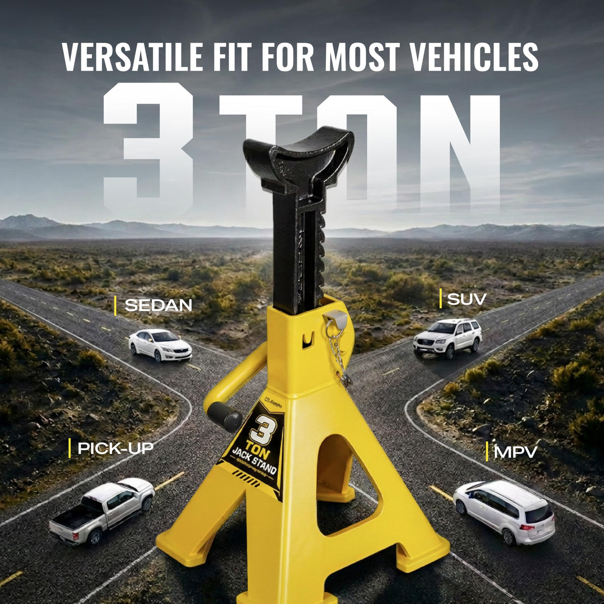 3 Ton Heavy Duty Jack Stands 1 Pair Y657