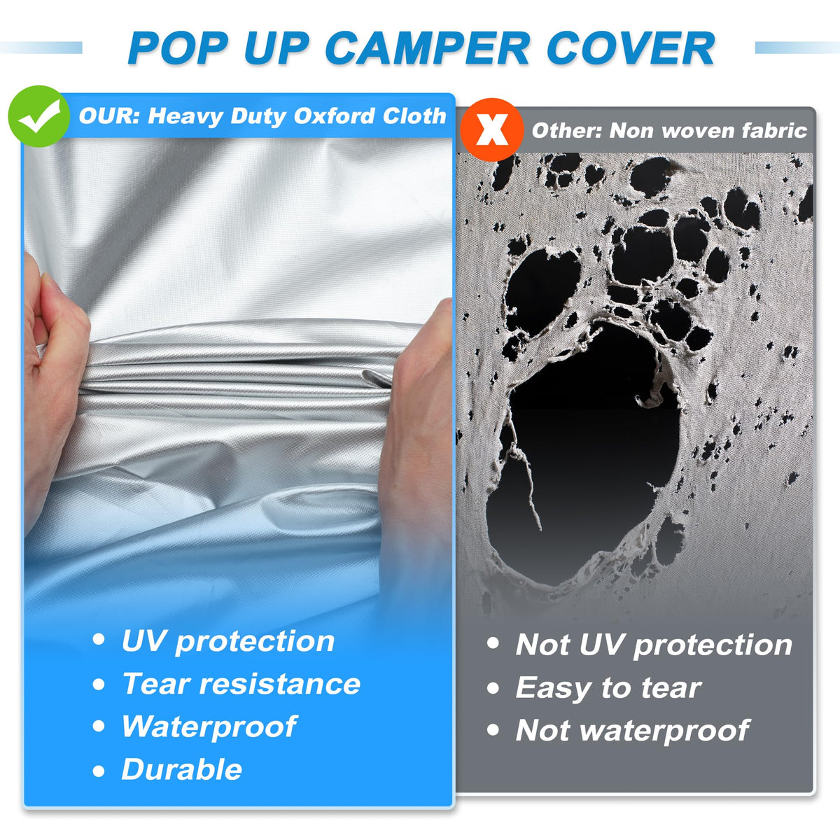 14ft-16ft Waterproof Oxford Pop-Up Camper Cover K944272