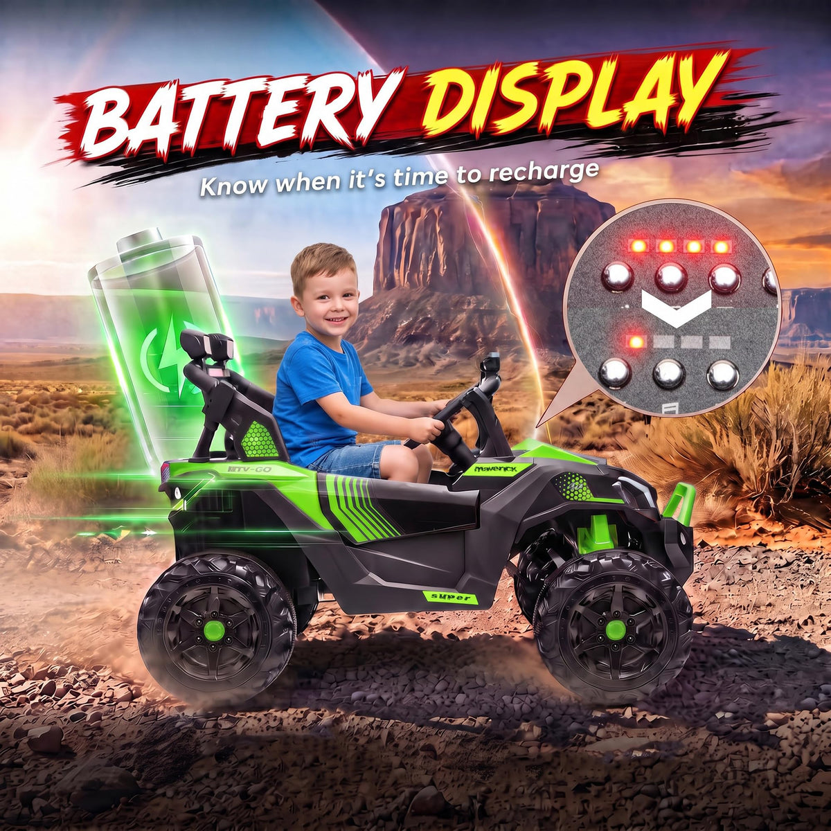 24V 2 Seater Ride On Truck Car Green J45688