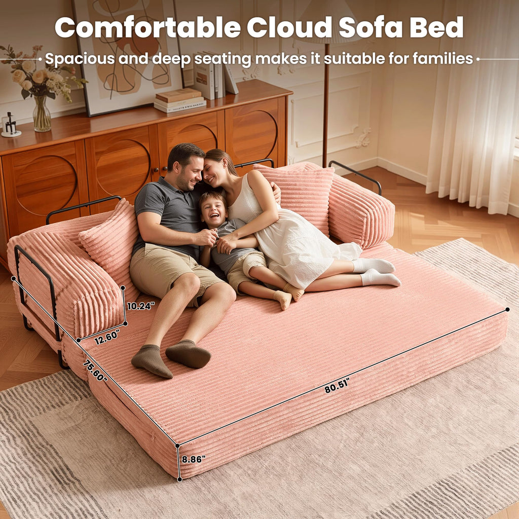 81" Folding Sofa Bed Convertible Floor Futon Lounger U773488