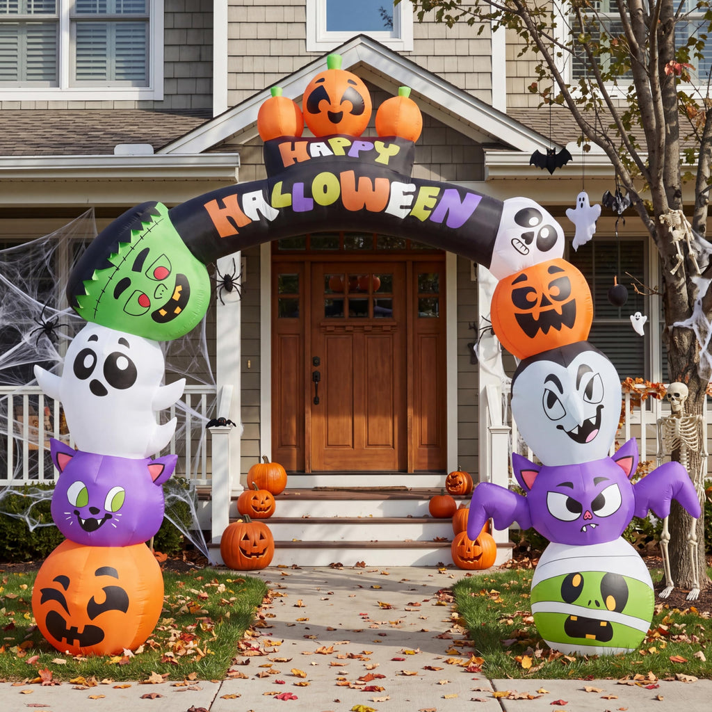 8 FT Halloween Inflatable Pumpkin Archway with LED Lights S281