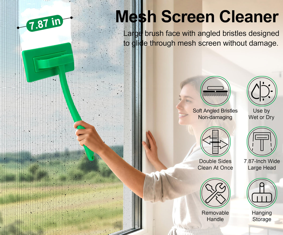 Mesh Screen Cleaner, Detachable Window Screen Cleaning Brush P260828
